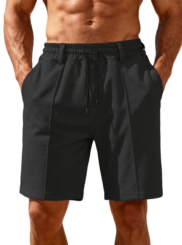 Men's Chino-inspired Relax Shorts with pleats, elastic drawstring and side pockets StylebySassy