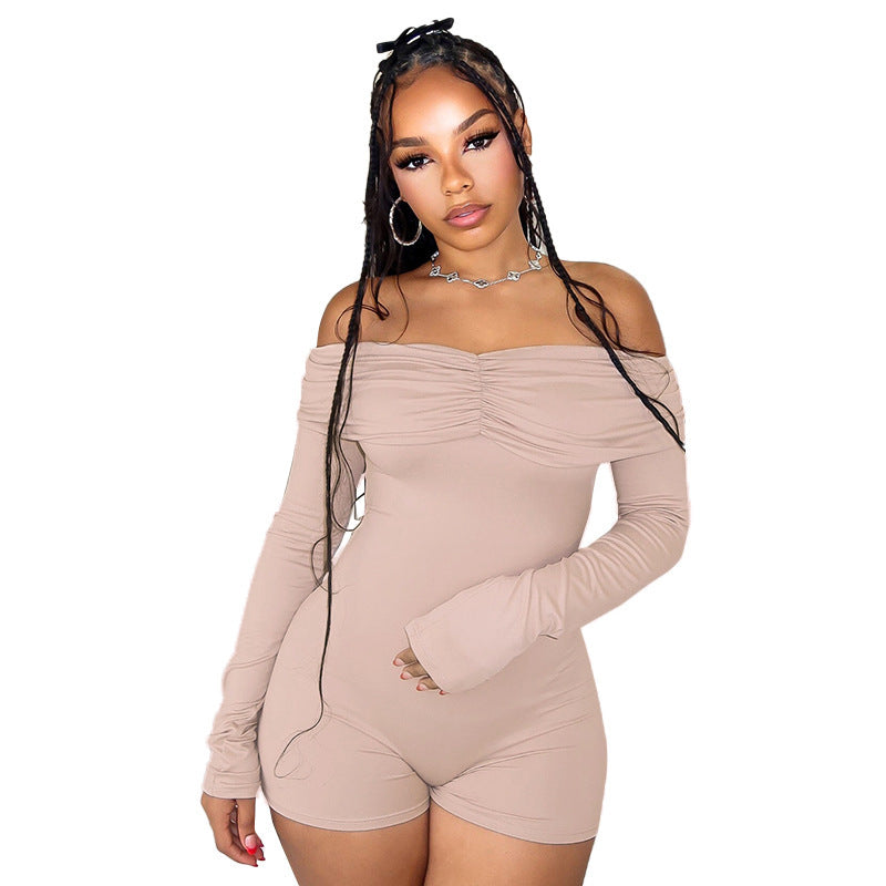 Women Off-Shoulder Bodysuit with Long Sleeves StylebySassy