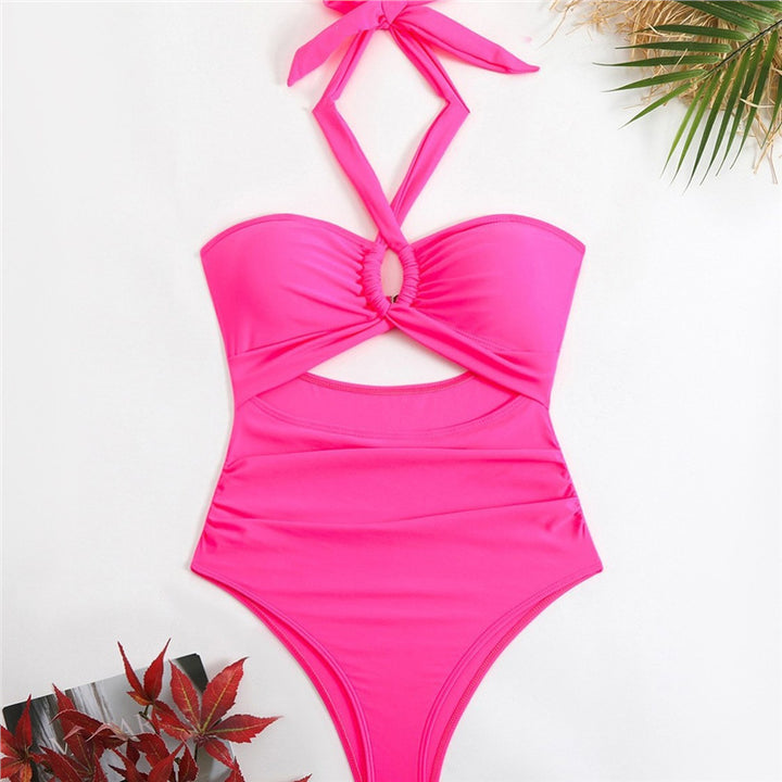 Women's one-piece swimsuit with playful wrap design StylebySassy