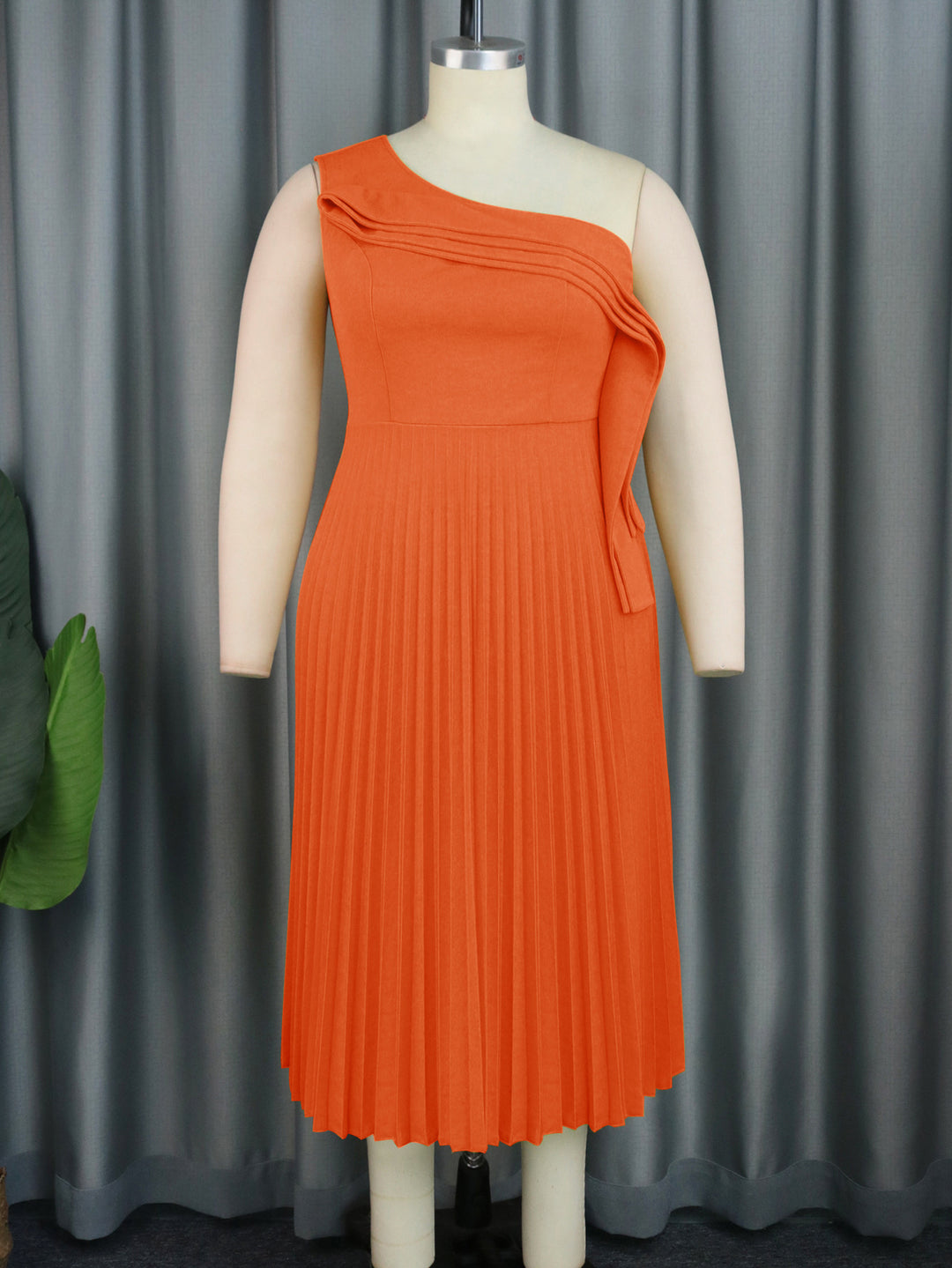 Ladies Elegant Wrap Dress with Asymmetrical Ruffle Design StylebySassy