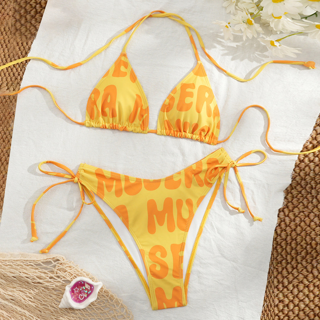 Women's Triangle Bikini with Side Ruching StylebySassy