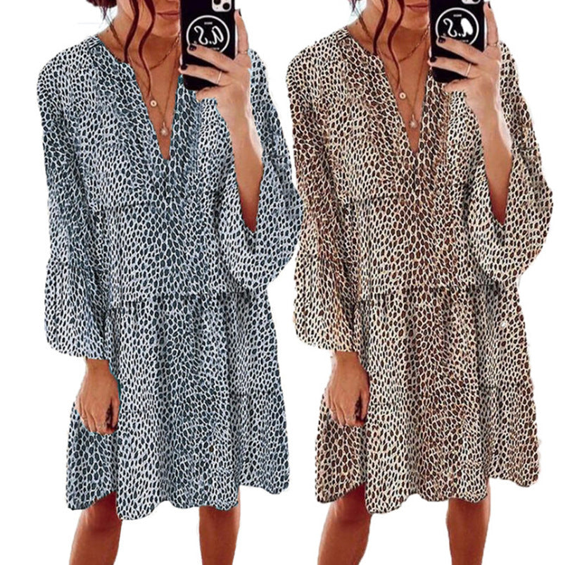 Women's cropped A-line tunic dress with deep V-neck, tiered skirt, and wide batwing sleeves StylebySassy