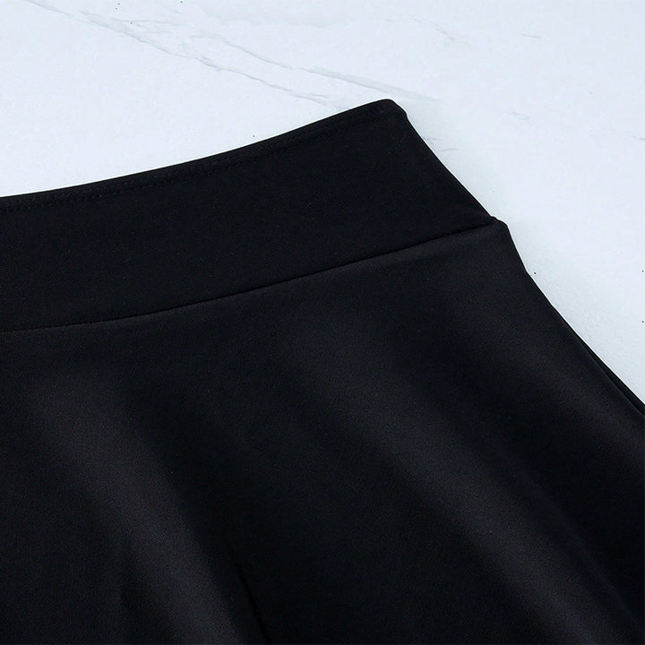 Women's Pleated Skirt with Elastic Waistband and Flowing Fall StylebySassy