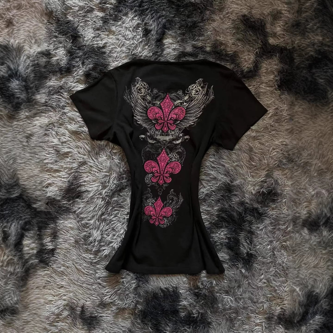 Women's T-Shirt with unique floral design StylebySassy