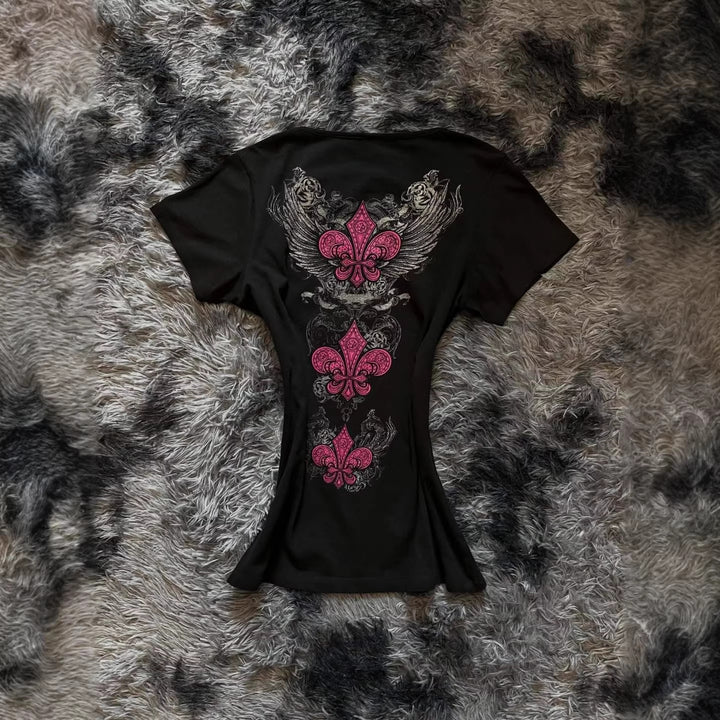 Women's T-Shirt with unique floral design StylebySassy