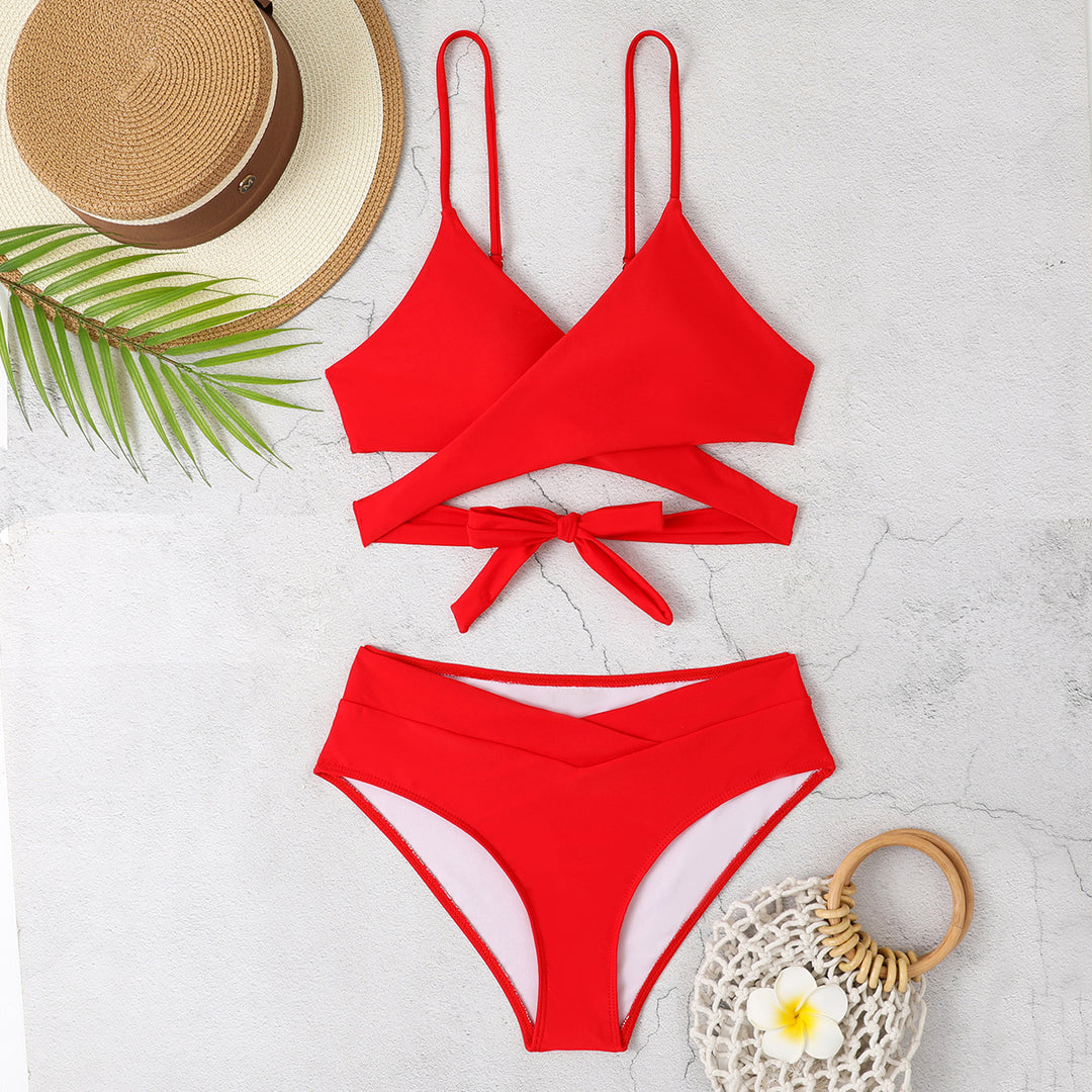 Ladies Triangle Bikini with Fashionable Accents StylebySassy