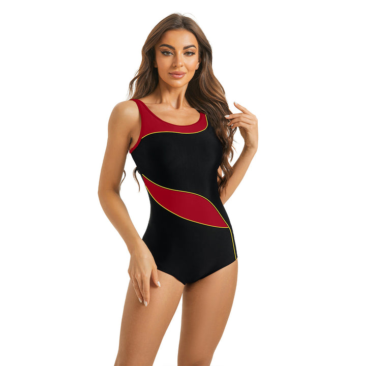 Women's sporty onesie with fashionable contrast lines StylebySassy