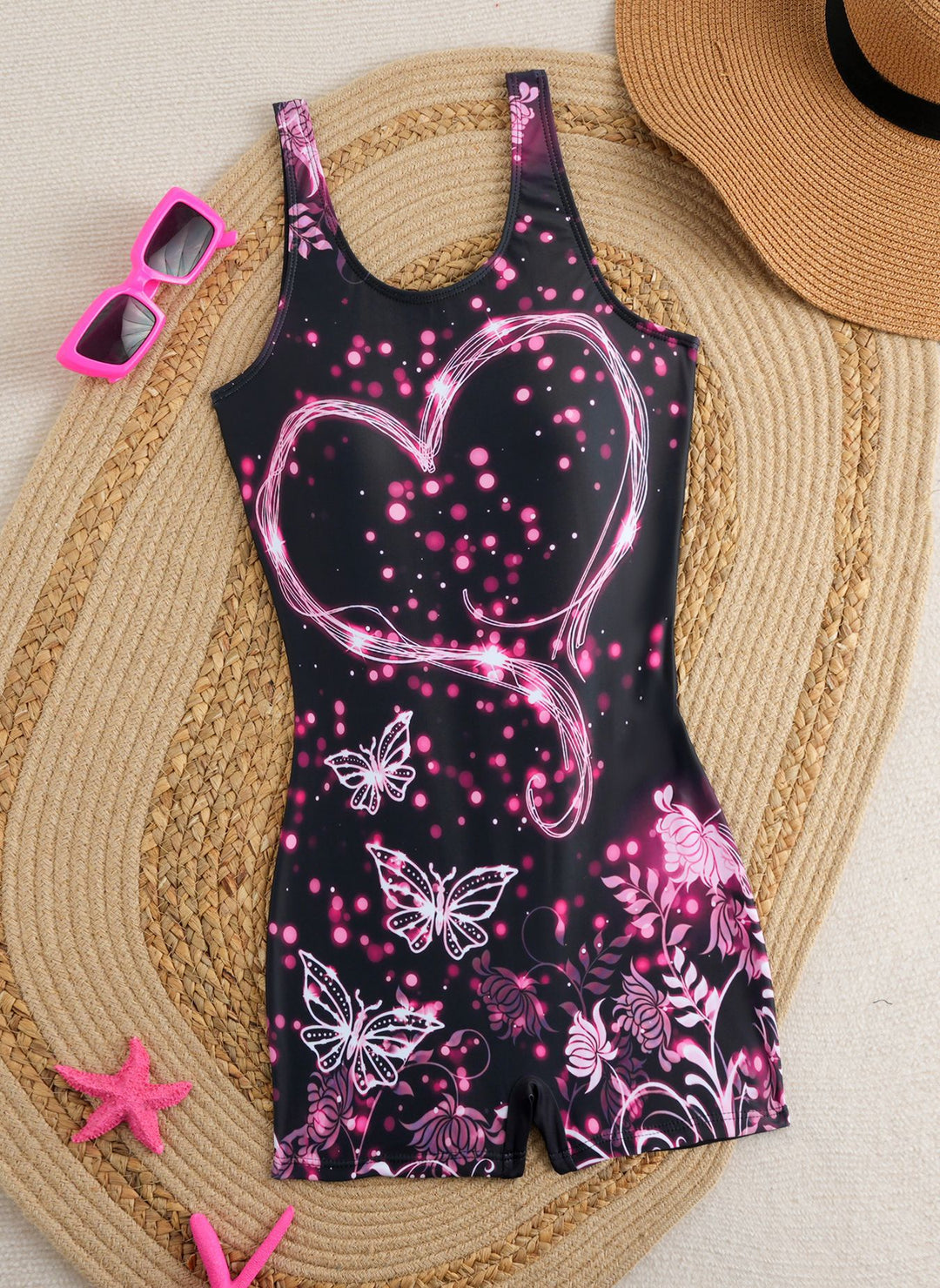 Women's Sporty One-Piece Swimsuit with Dynamic Gradient StylebySassy