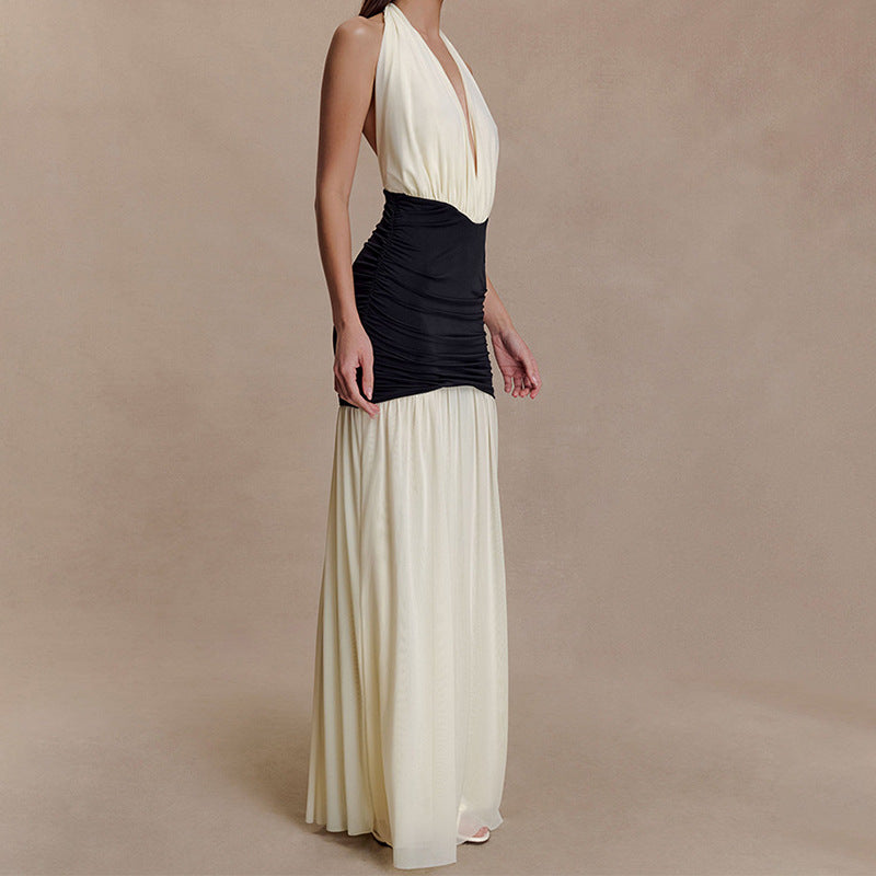 Women Elegant Maxi Dress with sophisticated wrap top StylebySassy