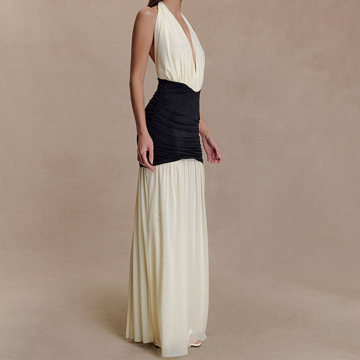 Women Elegant Maxi Dress with sophisticated wrap top StylebySassy