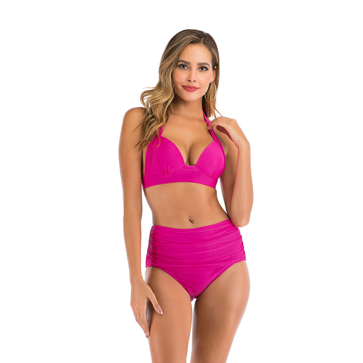 Ladies High-Waisted Bikini Set with Adjustable Top StylebySassy