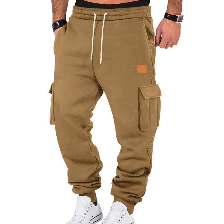 Men's nan urban Cargo Jogger made of soft sweat fabric, elastic waistband, drawstring and appliquéd flap pockets StylebySassy