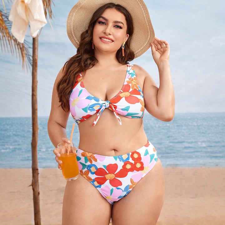 Women's High-Cut Bikini Set with Floral Design StylebySassy