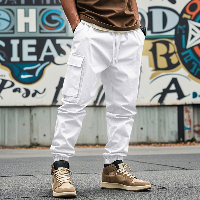 Men's urban utility joggers with multiple pockets and tapered leg StylebySassy