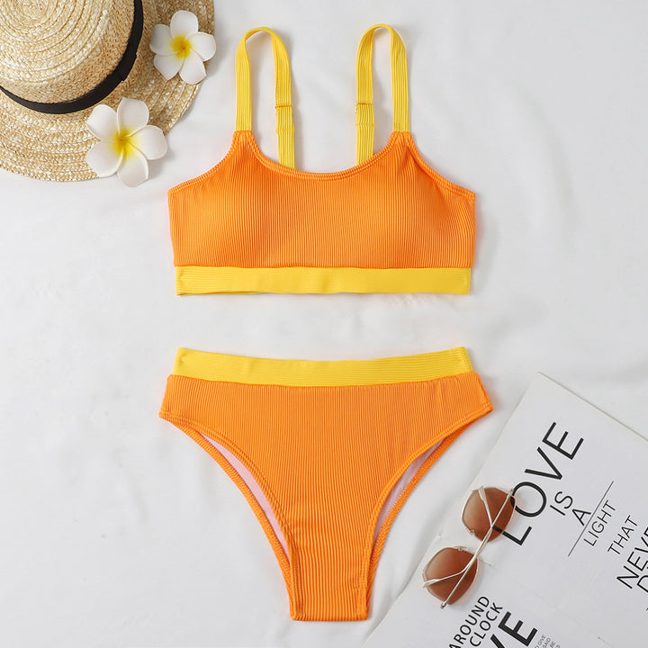 Ladies bikini set with sophisticated ribbed design and adjustable straps StylebySassy