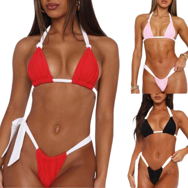 Ladies triangle bikini with delicate ruffle details StylebySassy