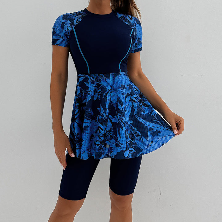 Women's sporty swimwear with covering skirt StylebySassy