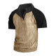Men's layered look top with velour bib and short-sleeved cotton insert StylebySassy