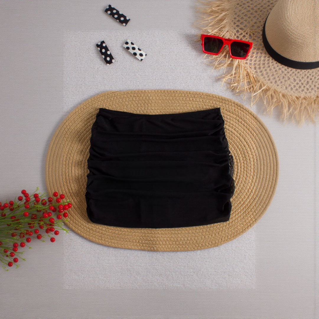 Ladies wrap skirt with low waistband and gathering StylebySassy