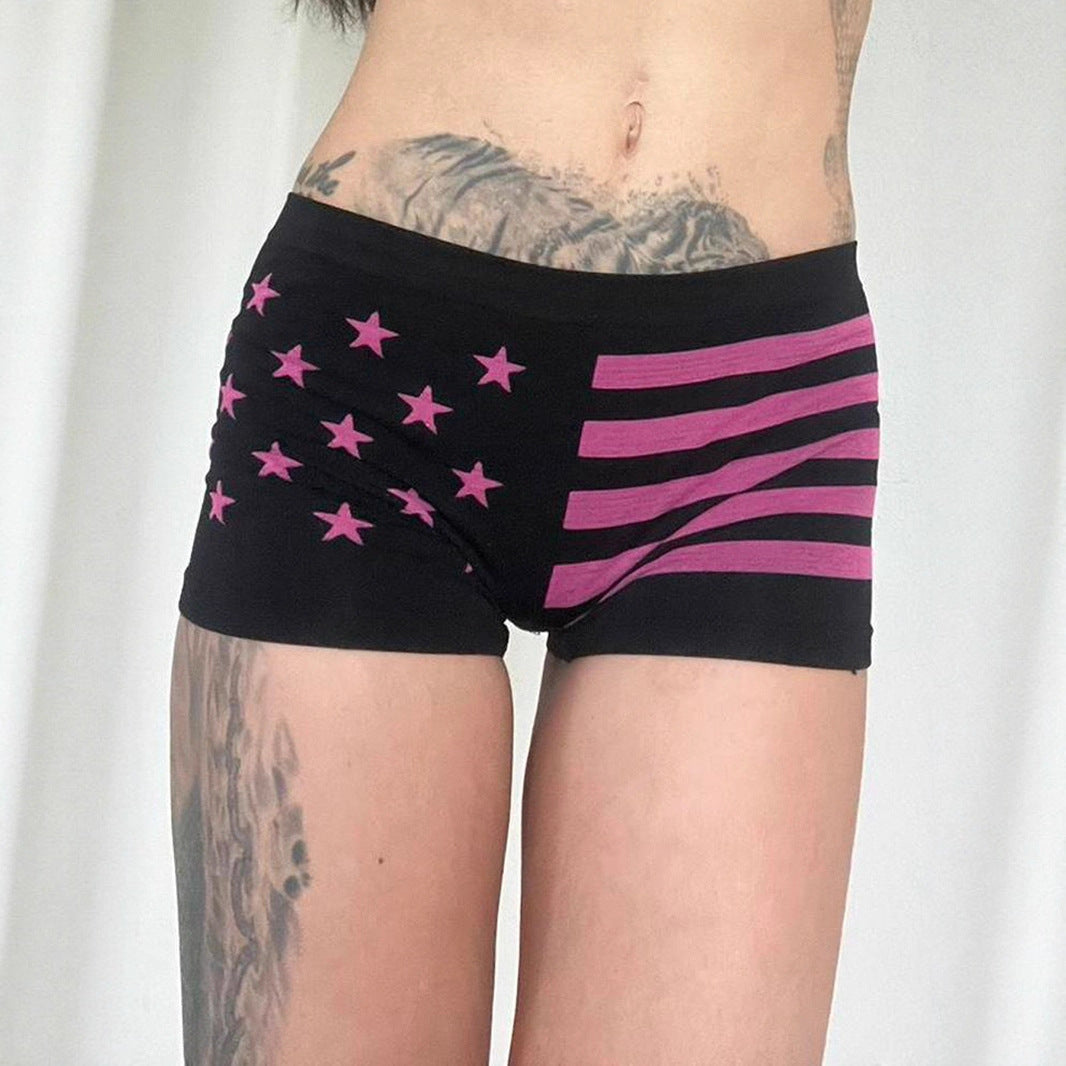 Women's Comfortable Boxershorts with Patriotic Design StylebySassy