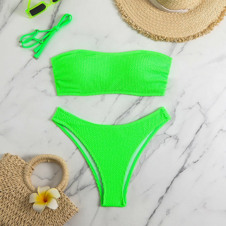 Women Bandeau Bikini with textured surface StylebySassy