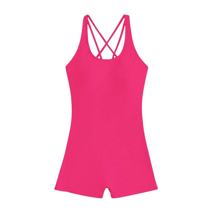 Women's One-Piece Swimsuit with Modern Cross-Back Design StylebySassy