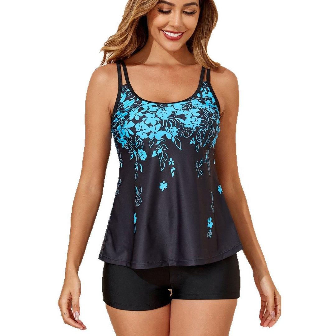 Ladies Tankini with floral design and shorts StylebySassy