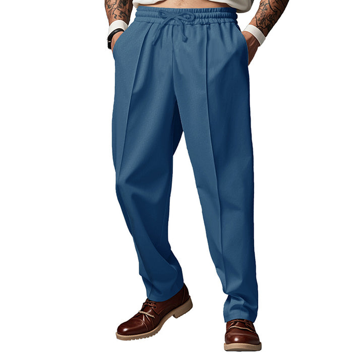 Men's sporty joggers with elastic waistband and front center seam StylebySassy