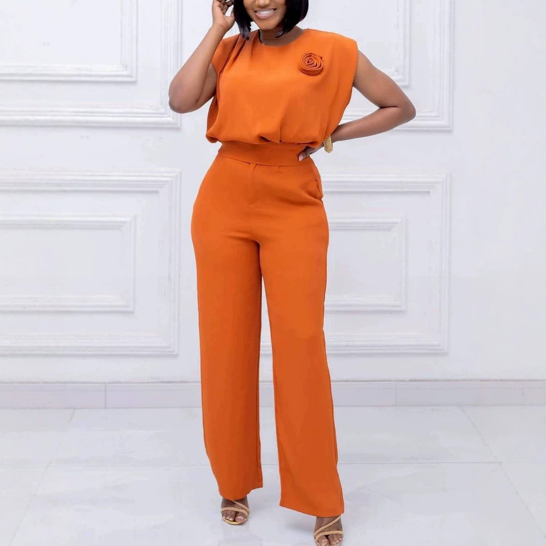 Women's elegant all-in-one jumpsuit with floral detail StylebySassy