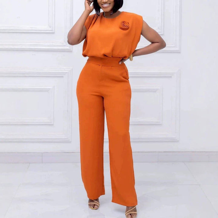 Women's elegant all-in-one jumpsuit with floral detail StylebySassy