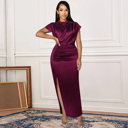 Ladies Elegant figure-flattering maxi dress with side slit StylebySassy