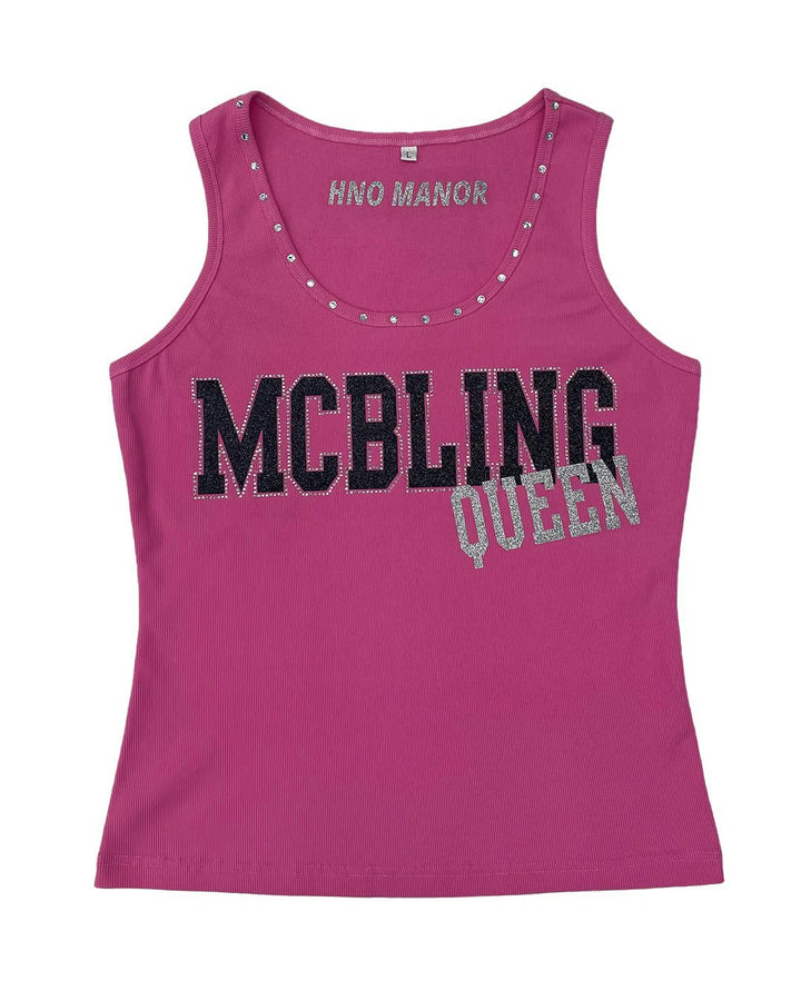 Ladies Trendy Tank Top with Glitter Accents StylebySassy