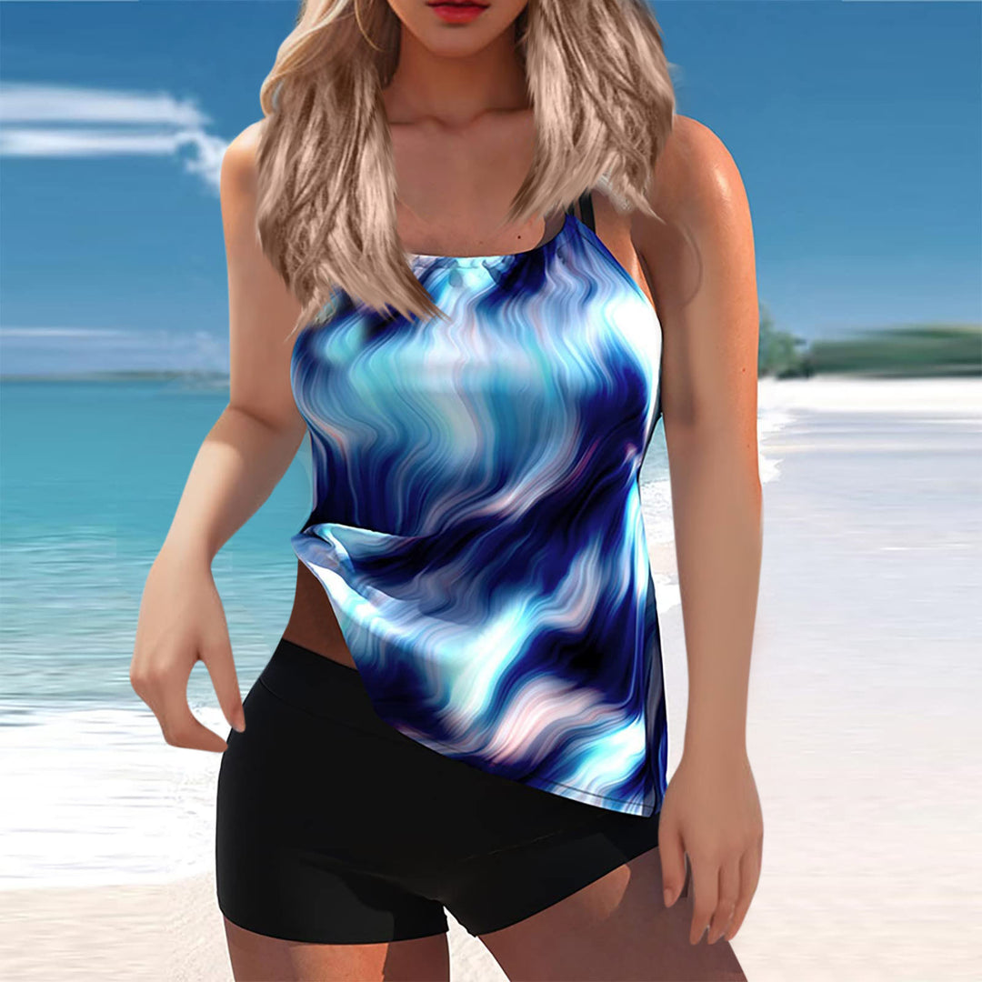 Women's Sporty Tankini Set with Stylish Top and Comfortable Shorts StylebySassy