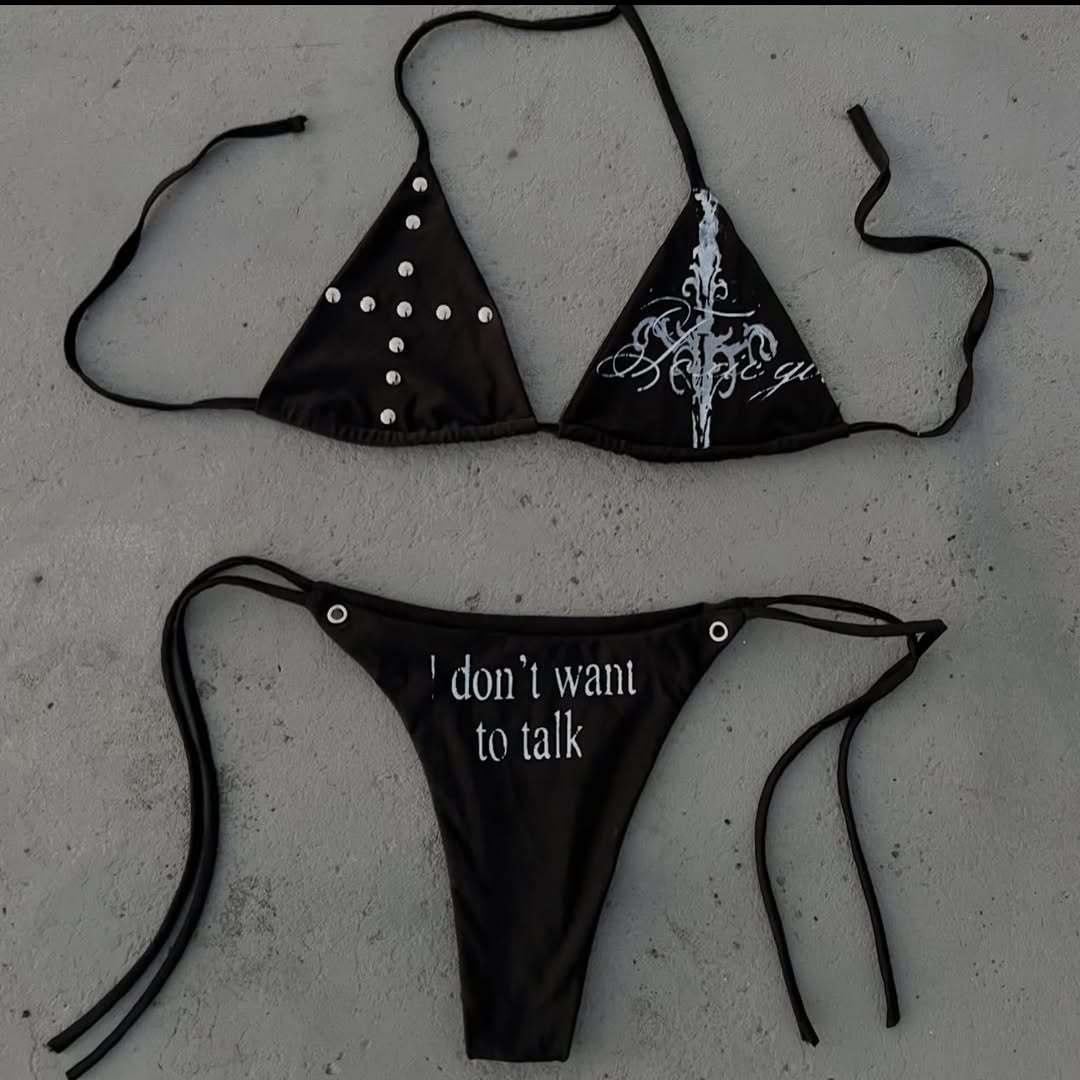 Women's triangle bikini with eye-catching details StylebySassy