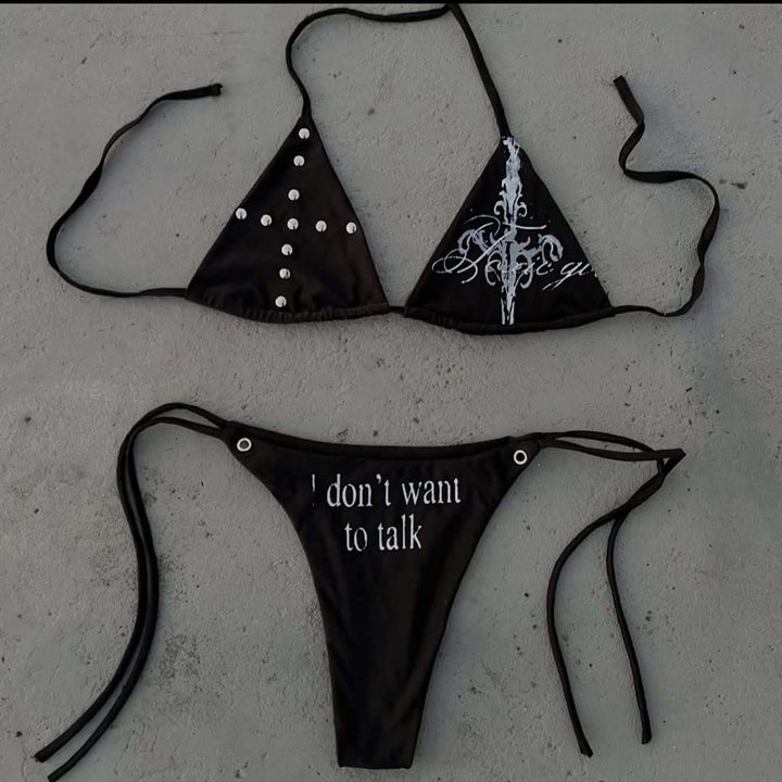 Women's triangle bikini with eye-catching details StylebySassy