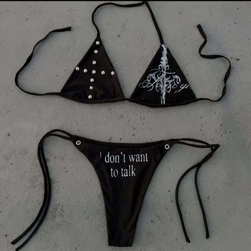 Women's triangle bikini with eye-catching details StylebySassy