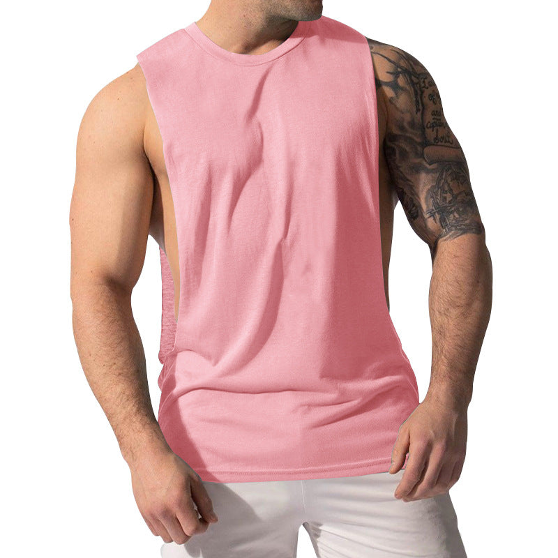 Men's muscle shirt with extra deep arm openings and breathable cotton blend StylebySassy