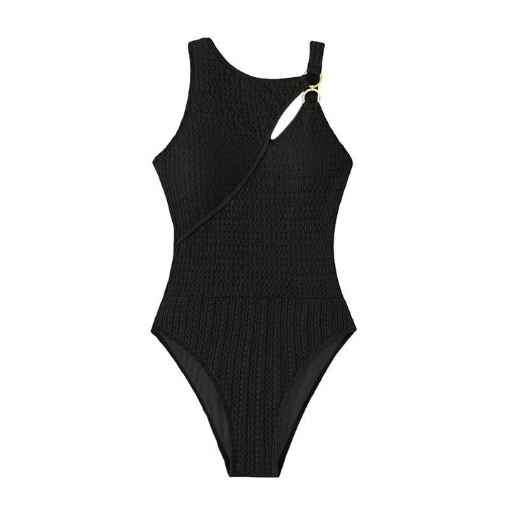 Women's one-piece swimsuit with innovative cut-out and textured design StylebySassy