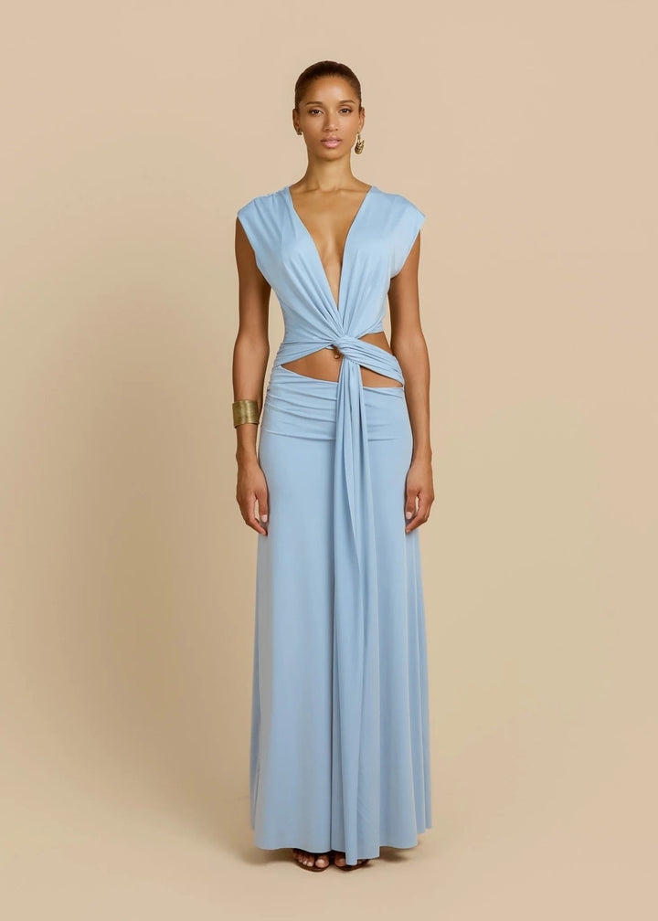 Women’s maxi dress with sophisticated wrap detail StylebySassy