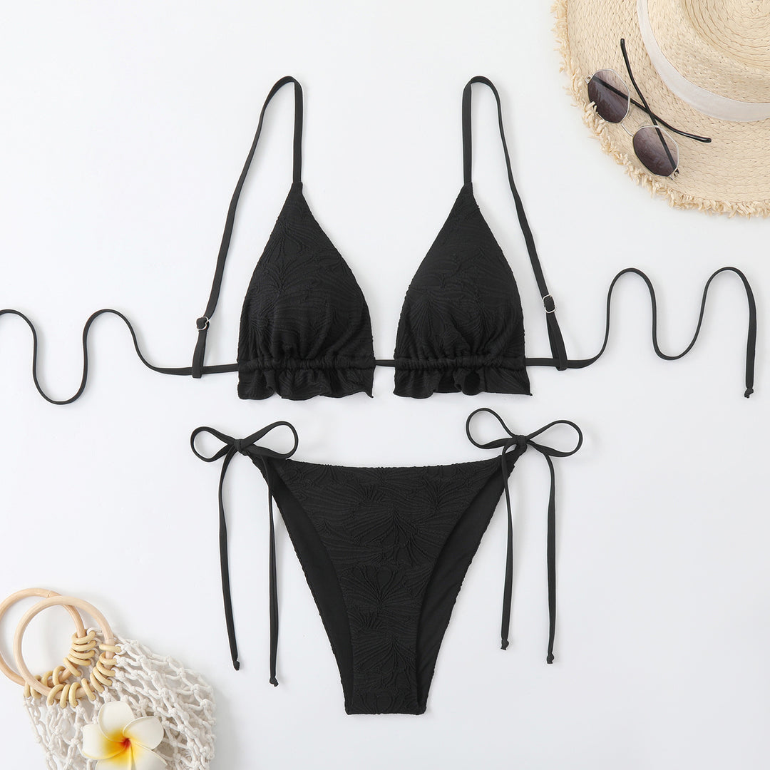 Women's Triangle Bikini with Ruffle Details StylebySassy