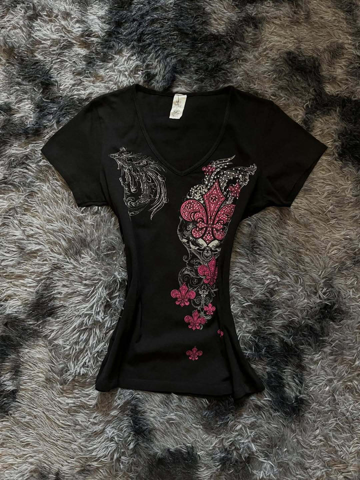 Women's T-Shirt with unique floral design StylebySassy