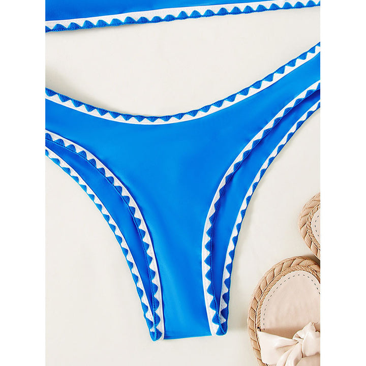 Women's bikini set with casual cut and contrasting edges StylebySassy
