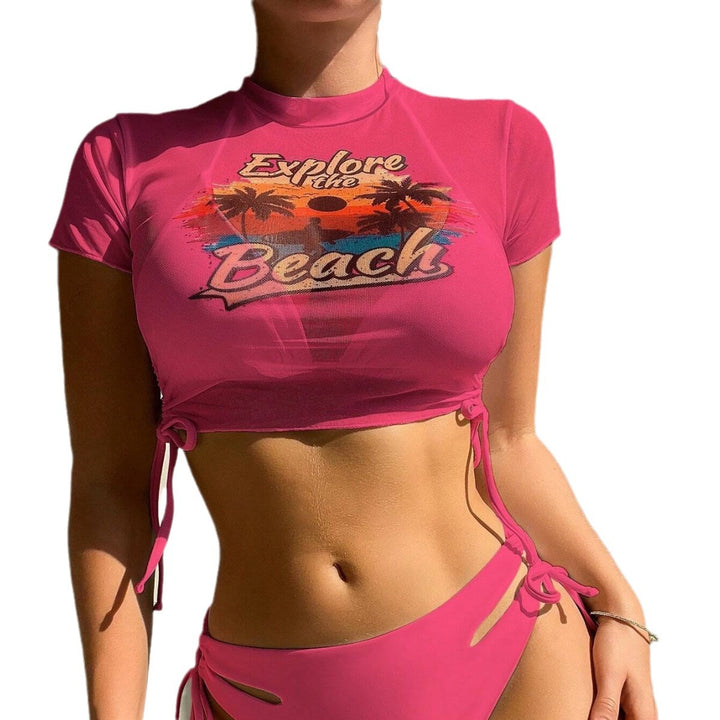 Women’s Sporty Crop Top and High Waist Bikini Set StylebySassy