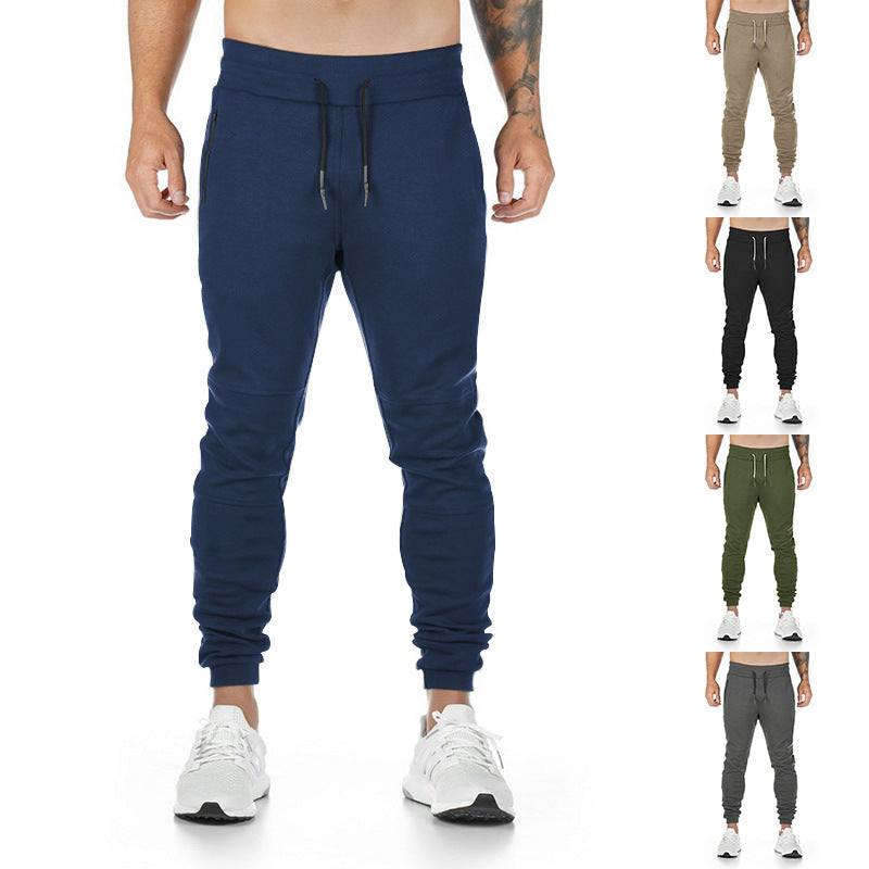 Men's narrow cut sport jogging pants with ergonomic knee inserts, comfort waistband, and drawstring StylebySassy