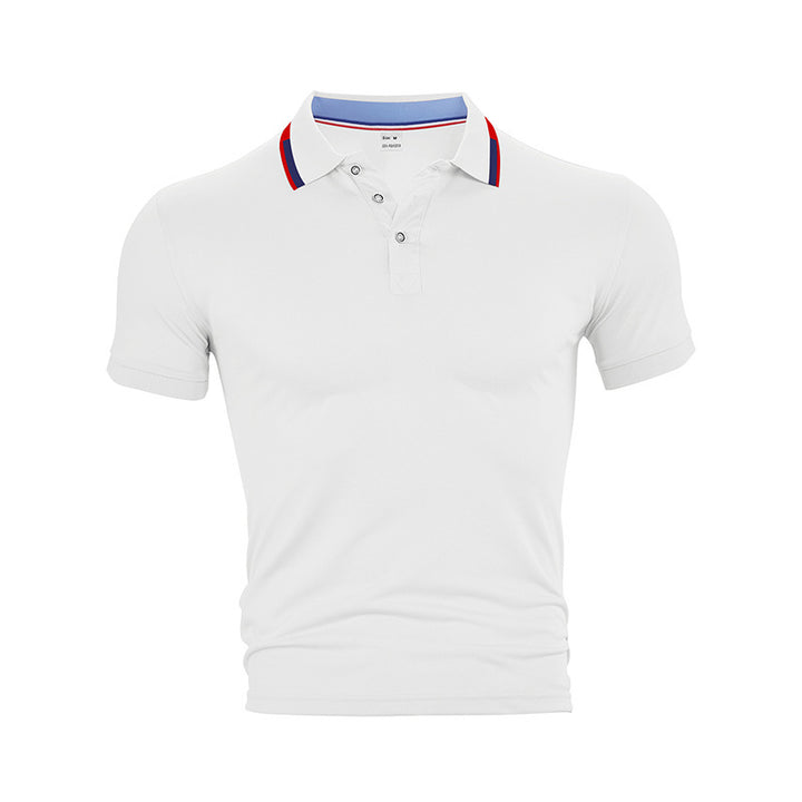 Men's slim fit functional polo with moisture-regulating technology and ribbed collar StylebySassy