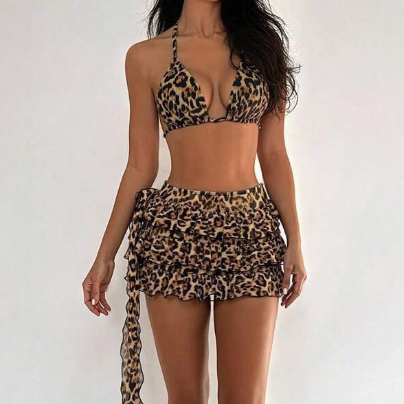 Women’s Triangle Bikini with Voluminous Wrap Skirt StylebySassy