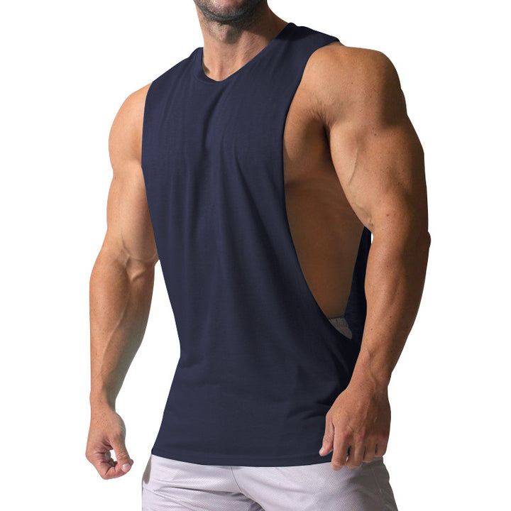 Men's muscle shirt with extra deep arm openings and breathable cotton blend StylebySassy