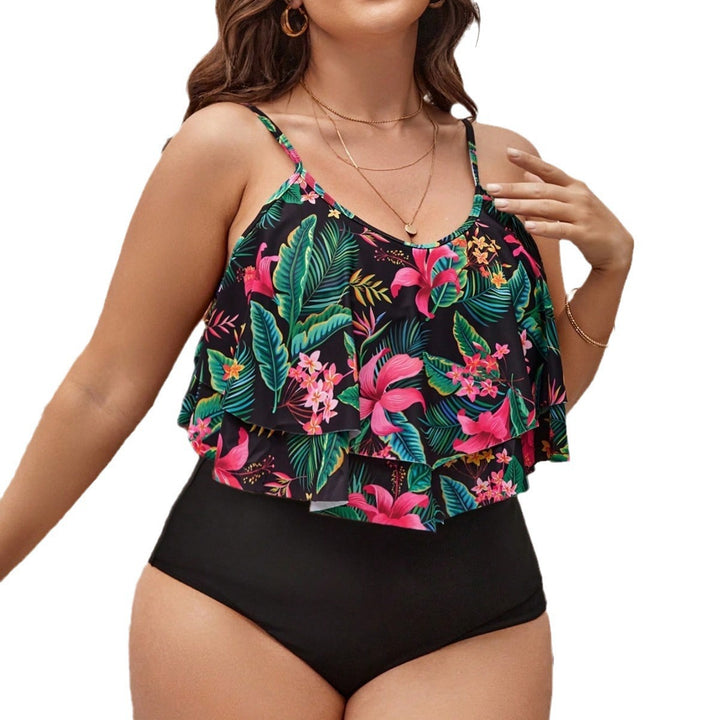 Women’s Tankini Set with Floral Ruffle Cut StylebySassy