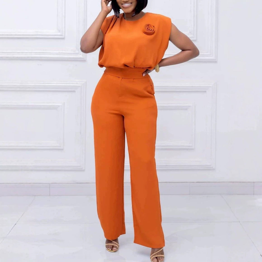Women's elegant all-in-one jumpsuit with floral detail StylebySassy