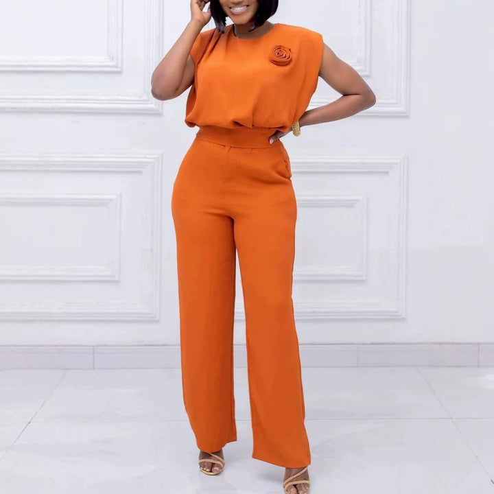 Women's elegant all-in-one jumpsuit with floral detail StylebySassy